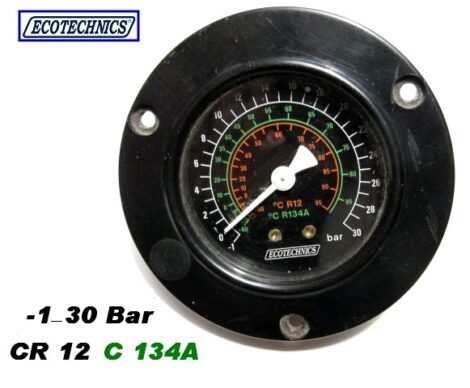 Manométre contrôle gaz R12 & R134A - de 1 à 30 bar ECOTECHNICS