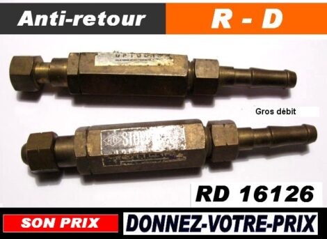 Anti retour oxygène acètylène - Gros débit (atelier)