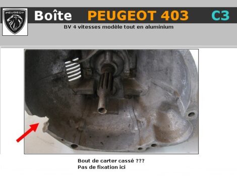 Acompte 50€ - Boîte 4 vitesses - Peugeot 403 essence - Montage origine C3 (Vente sur place) – Image 4