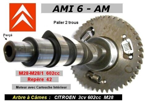 Arbre à Câmes - Pompe à huile - Filtre pour moteur CITROEN AM2 M28 602cc (Kit moteur) – Image 2