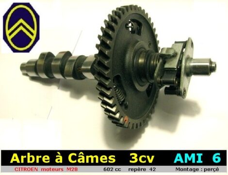 Arbre à câmes CITROEN AMI6 3cv 602cc moteur M48 (montage AC perçé n° 42) – Image 3