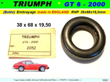 Butée embrayage - TRIUMPH GT6 2000 - 68 x 38mm (roulement)