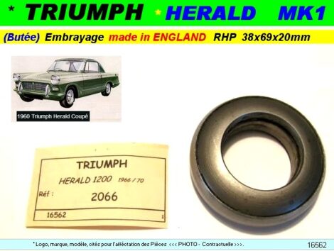 Butée embrayage TRIUMPH HERALD 1200 1966 à 1970  (pièce collection )
