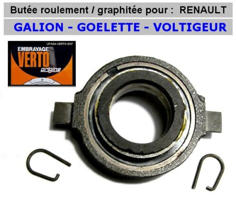 Butée embrayage - RENAULT Galion 1400kg Goelette Voltigeur (Roulement & Graphite)