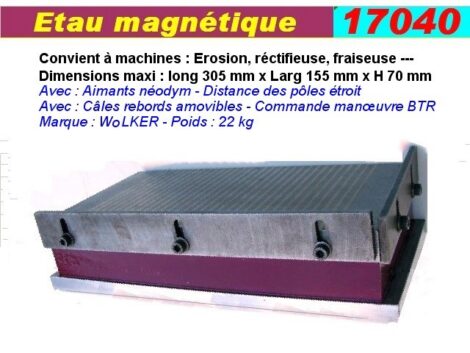 Acompte 50€ - Etau magnétique 305 x 155 x 70 mm - WoLKER 22 kg (Vente sur place) – Image 2