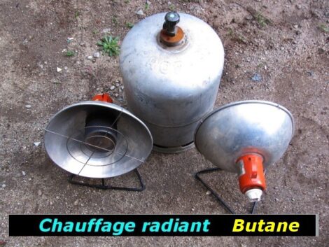 Chauffages - 2 radiants n4 sur bouteille butane (vente sur place)