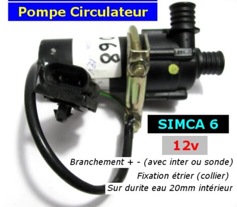 Circulateur 12v - Pompe à eau pour améliorer le refroidissement de la SIMCA 5 & 6 – Image 3