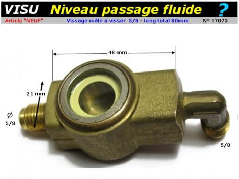 Voyant de niveau VISU - Circulation fluide réfrigérant en laiton