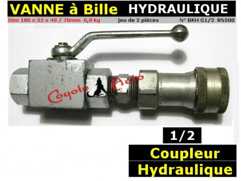 HYDRAULIQUE Vanne à bille - BKH G 1/2 RN500 ((OCCASION))