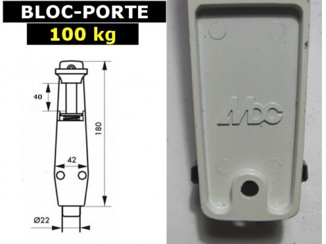 Bloc porte MDC 140mm (porte 100kg) – Image 2