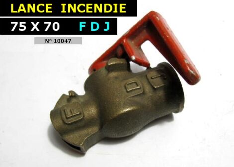 Lance incendie FDJ embout 70x75 mm - 2 positions