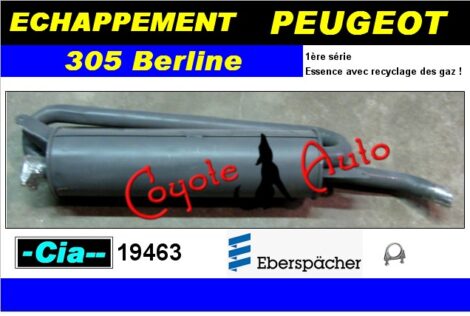 Echappement Silencieux AR PEUGEOT 305 Berline (collection)