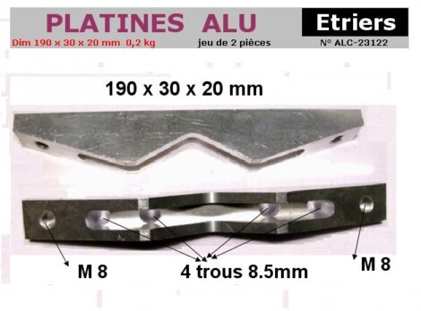 Etrier Support aluminium pour divers fonctions