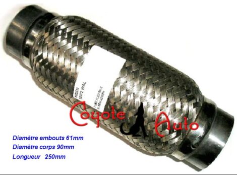 Echappement Flexible Universel Entrée Sortie 61mm Diam 90 mm long 250mm – Image 3