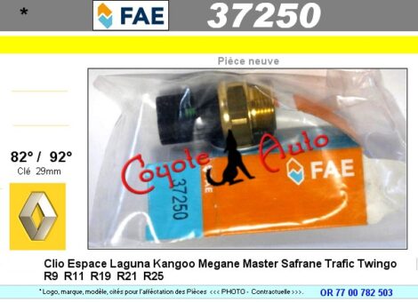 Contacteur température ventilateur radiateur - RENAULT 7700782503 - FAE 37250