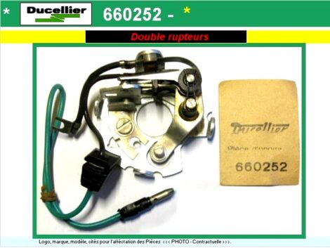 Kit Bloc double rupteurs - Ducellier référence 660252 - PSA V6 A310 R30 504 604