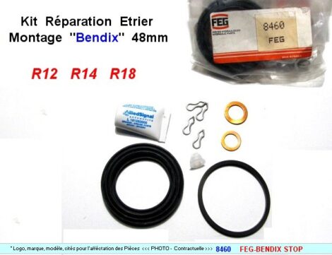 Kit réparation étrier avant R12 R14 R18 - Diamètre 48mm (dépannage)