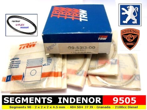 Segments Moteur - Peugeot 404 504 J7 J9 Diesel - 90mm 2 x 2 x 2 x 4.5 TRW (collection) – Image 2