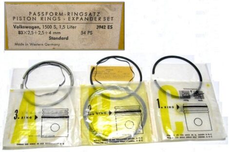 Segments Moteur VAG 1500 S type 3 - Diamètre 83mm 2.5x2.5x4mm (dépannage)