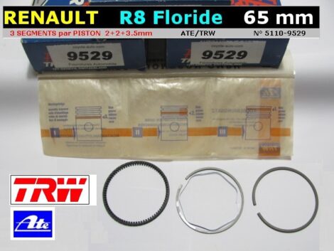 Segments Moteur Renault R8 Floride Caravelle 65mm 2x2x3.5mm