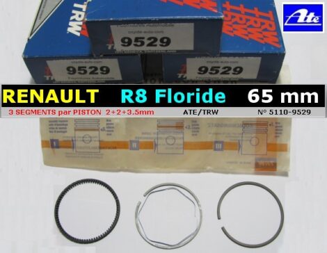 Segments Moteur Renault R8 Floride Caravelle 65mm 2x2x3.5mm – Image 2