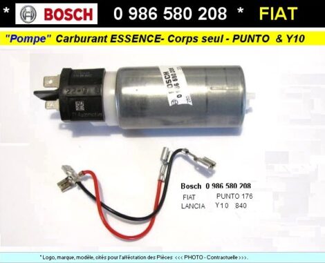Pompe à carburant seule - FIAT Punto 176 LANCIA Y 840 Y10 156 (dépannage)
