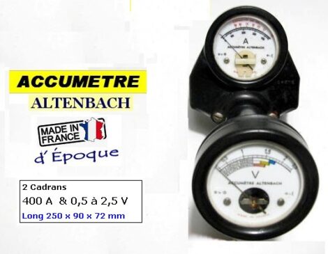 VINTAGE - Accumètre 2 cadrans - ALTENBACH 400 Ah
