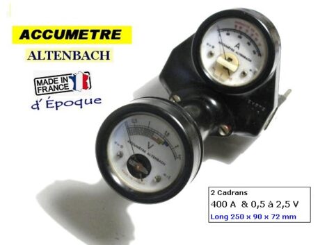 VINTAGE - Accumètre 2 cadrans - ALTENBACH 400 Ah – Image 3