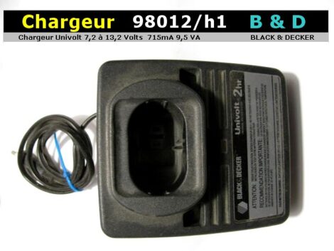 Chargeur de batterie uni-volt 7,2 à 13.2 volts  BLACK & DECKER 98012