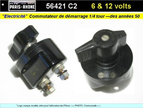 Contacteur commutateur démarreur - PARIS RHONE - C2 CM19 (VINTAGE)