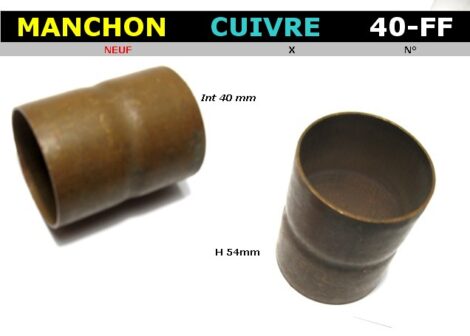Raccord cuivre PLOMBERIE manchon 40 FF