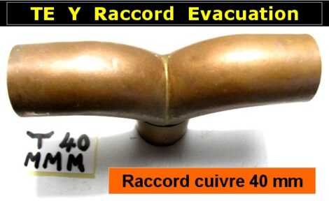 Raccord cuivre - Plomberie TE Y 40 M/M/M
