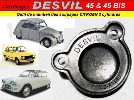 Outil de maintien des soupapes - Moteurs CITROEN 2 cylindres - DESVIL 45 (outil atelier)
