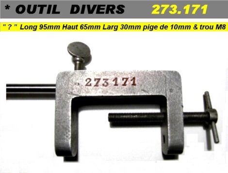 Outil presse support pour instrument - Bloc alu 95x65x30 mm 273171 (outillage atelier)