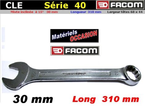 Clé Facom de 30 mixte polygonale & plate - Série 40 long 310mm (OCCASION)