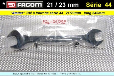 Clé Facom plate à fourche de 21-23 mm - Facom série 44 long 245 mm (outillage atelier)
