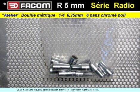 Clé Facom douille 5 mm 6 pans - Facom série radio 1/4 (outillage atelier)