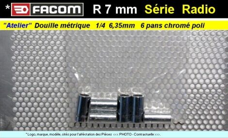 Clé Facom douille 7 mm 6 pans - Facom série radio 1/4 (outillage atelier)