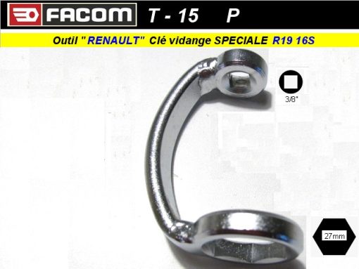 Clé Facom spécifique - Renault 19 16S - Pose dépose rapide filtre à Huile (outillage atelier)