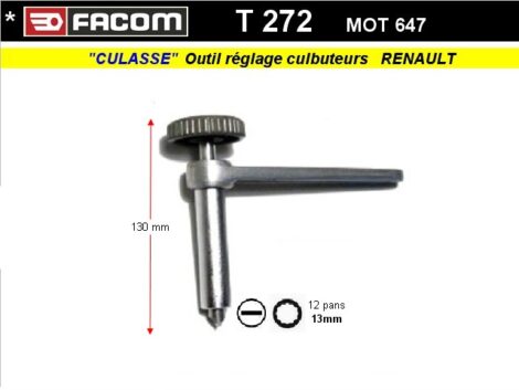 Clé Facom T272 - Réglage des culbuteurs Renault - MOT 647 (outillage atelier)