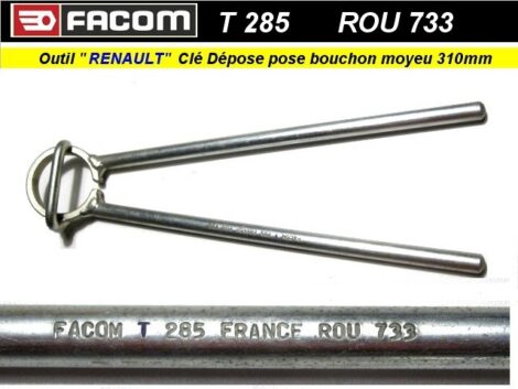 Outil FACOM T285 Spécifique Renault pince dépose bouchon moyeu de roue 44 mm