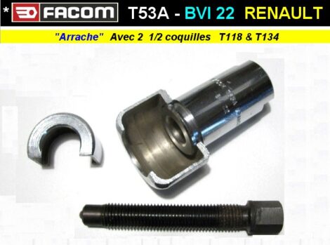Outil BVI 22 arrache RLTS - BV - Renault Dauphine Floride R8 R10 Estafette - FACOM T53A – Image 2