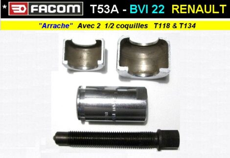 Outil BVI 22 arrache RLTS - BV - Renault Dauphine Floride R8 R10 Estafette - FACOM T53A
