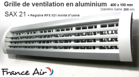 Grille double déflexion conduit cylindrique - 200 mm - FRANCE-AIR Sax21