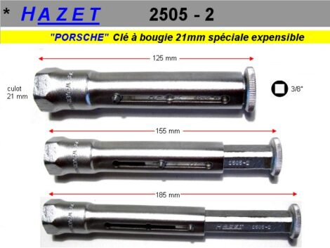 Outil clé spécifique à bougie 3 positions Porsche 911 & 2cv HAZET (outil atelier)