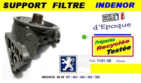 Support filtre à huile - PSA Indenor moteurs 88 & 90 - YH 403 404 504 J7 J9 diesel
