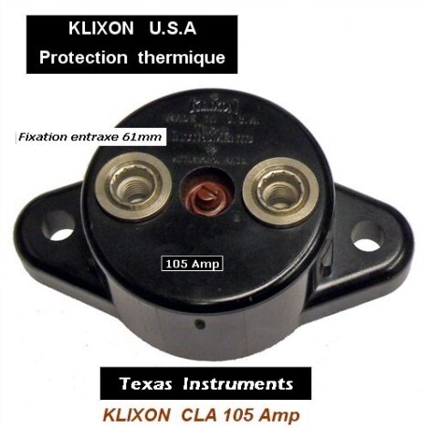Dijoncteur thermique KLIXON U.S.A Texas Instruments CLA 105 Amp FOA (Vintage)