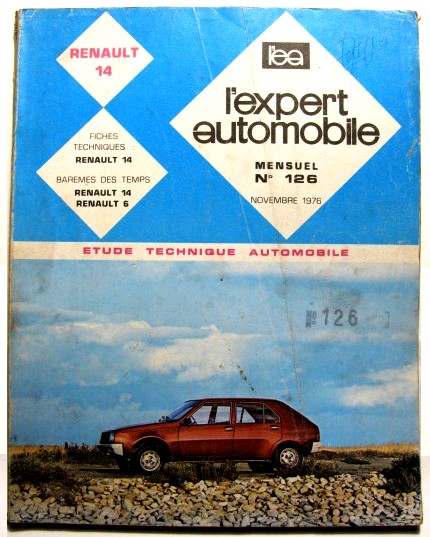 RENAULT R14 R1210 1976  Revue technique LEA 126