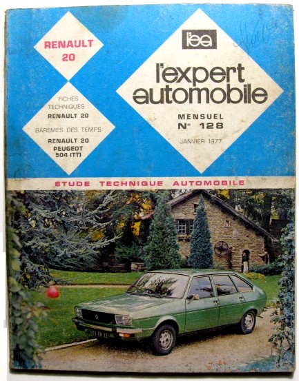 RENAULT R20 R1271 1977  Revue technique LEA 128