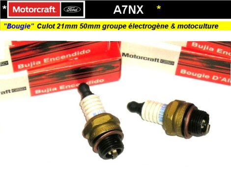Bougies courte 50 mm - Spècifiques motoculture groupe électrogène - Motorcraft A7NX